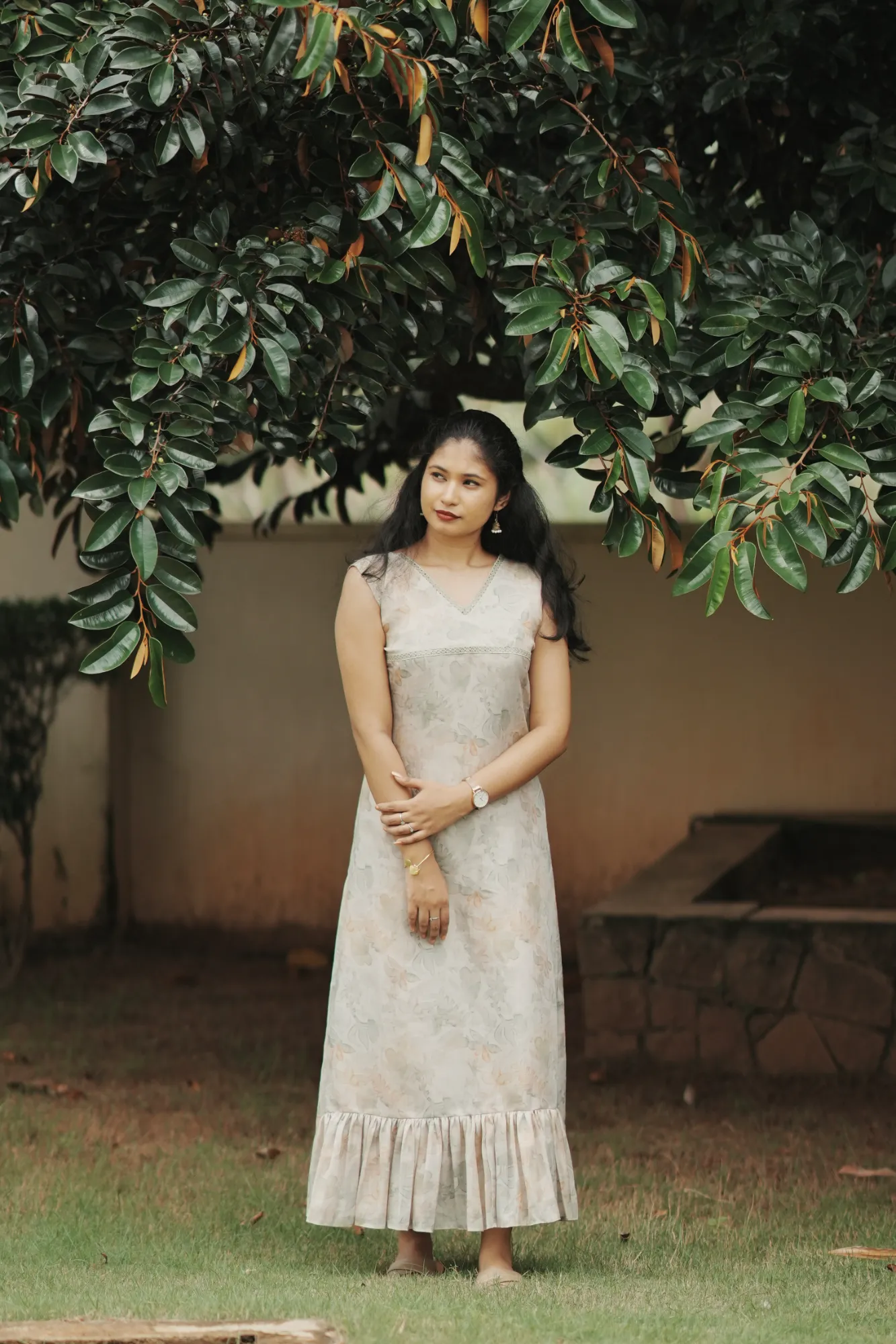 Pastel Floral Maxi Dress editorial view - Fairy Finds Boutique